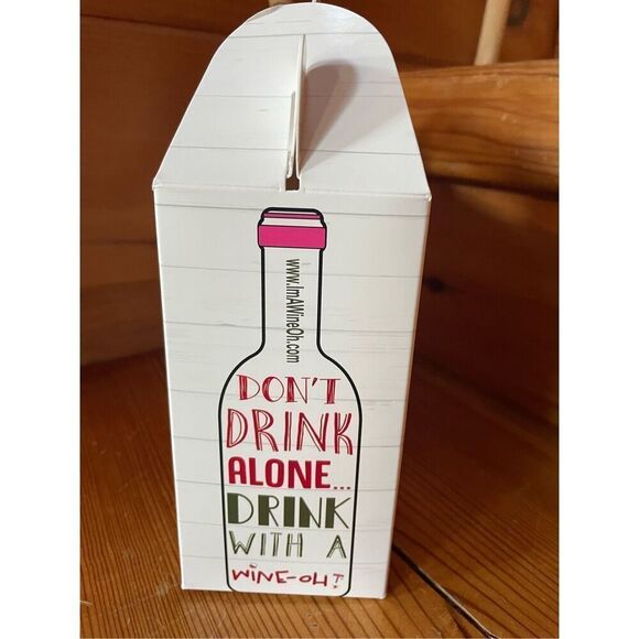 Wine-Oh Lit - Toasted 16-Ounce Stemless Wine Glasses, Set of 2 - Picture 2 of 3